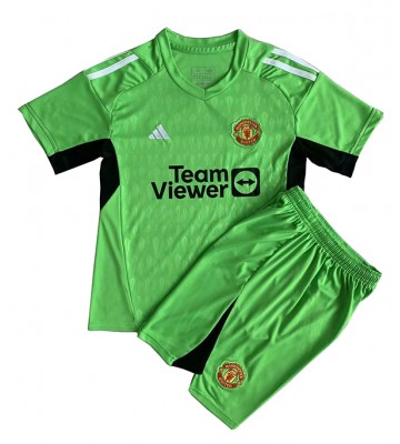 Manchester United Målmand Replika Babytøj Hjemmebanesæt Børn 2023-24 Kortærmet (+ Korte bukser)